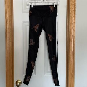 Noli Cheetah Leggings Racing Stripe Black Size XS